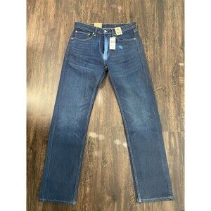 Levis 505 Jeans Mens 32x32 Blue Stretch Denim Workwear Dark Wash